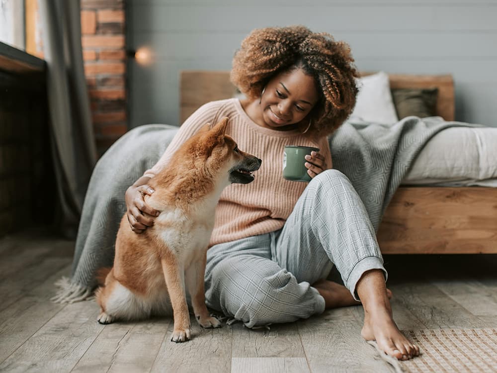 Woman with dog